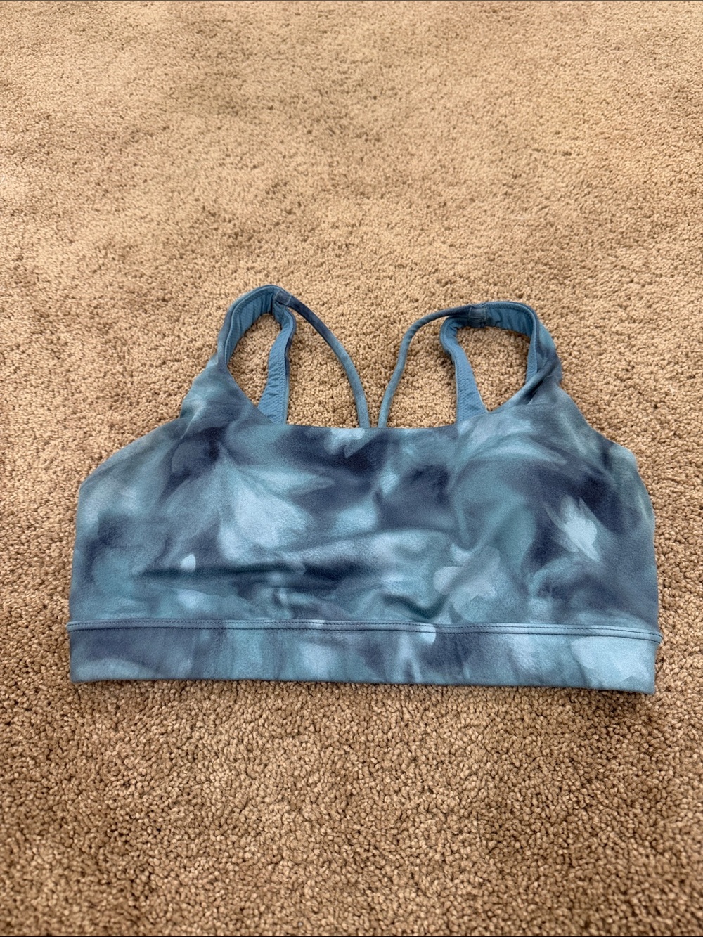 Athleta Blue Tie-Dye Sports Bra